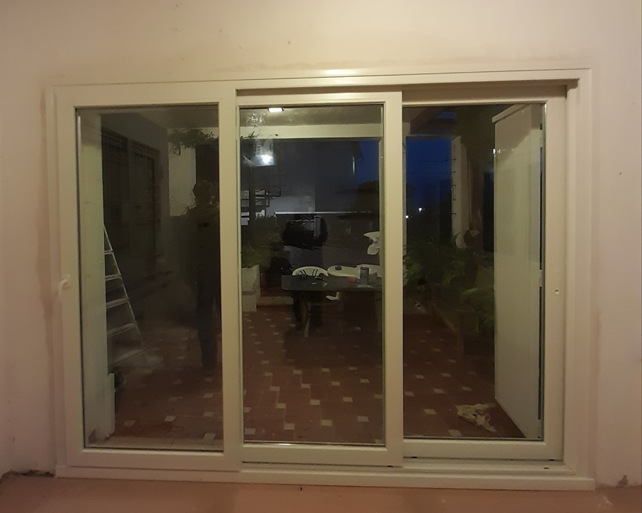 CORREDERA 3 HOJAS TRIRAIL PVC BLANCO