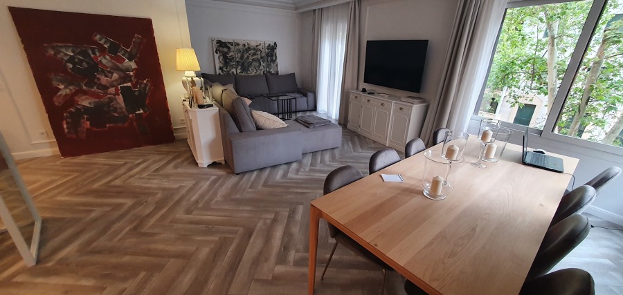 Parquet en espiga.