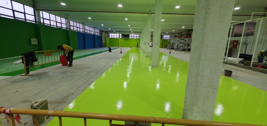 Garage con resina epoxi