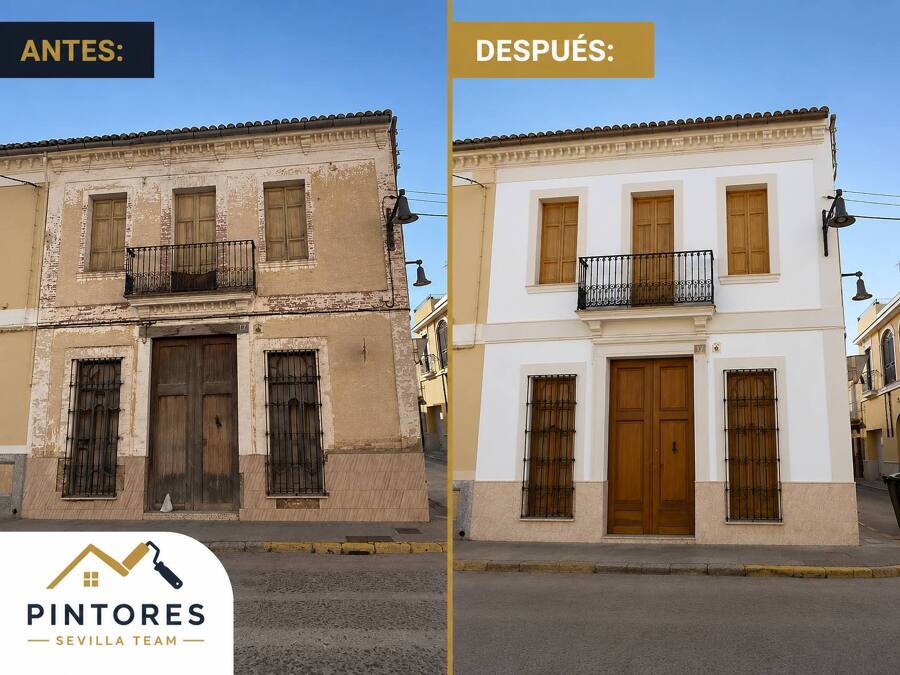 Restauración y pintura de fachada en Sevilla
