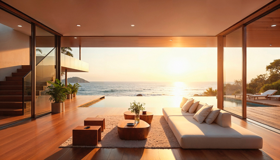 Vivienda de lujo con vistas al mar y diseño abierto
