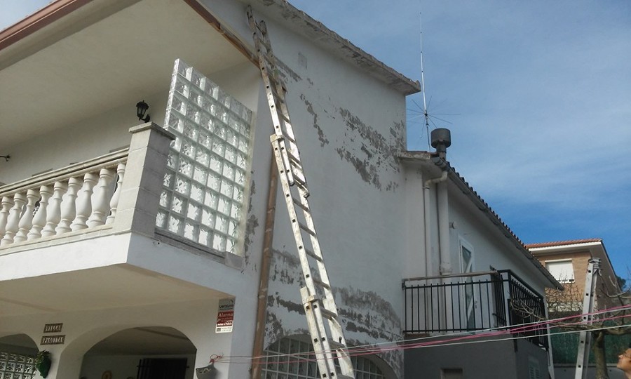 Pared lavada y saneada
