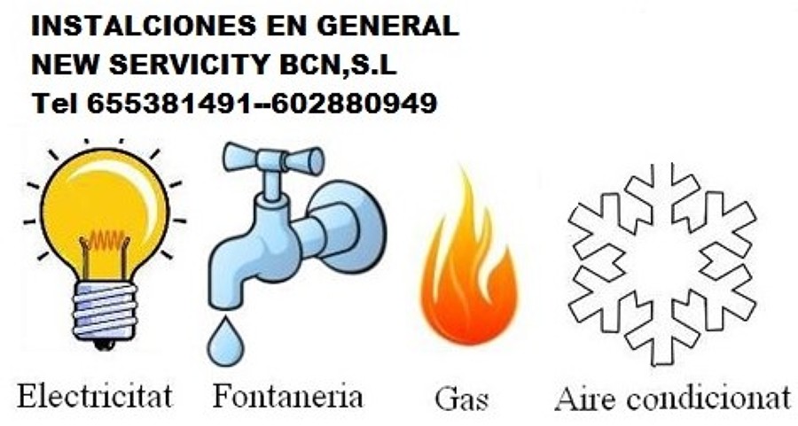 Instalaciones, agua, luz, gas y aire acondicionado