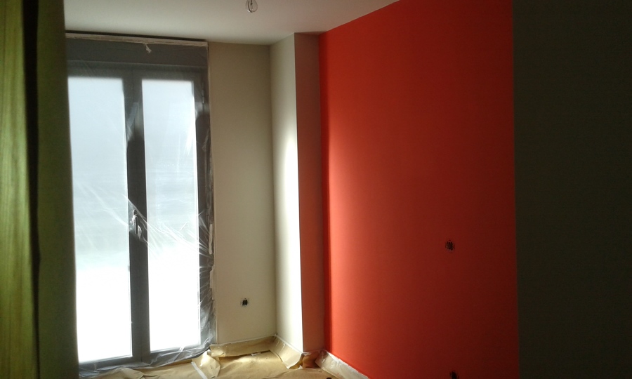 Pared en liso.