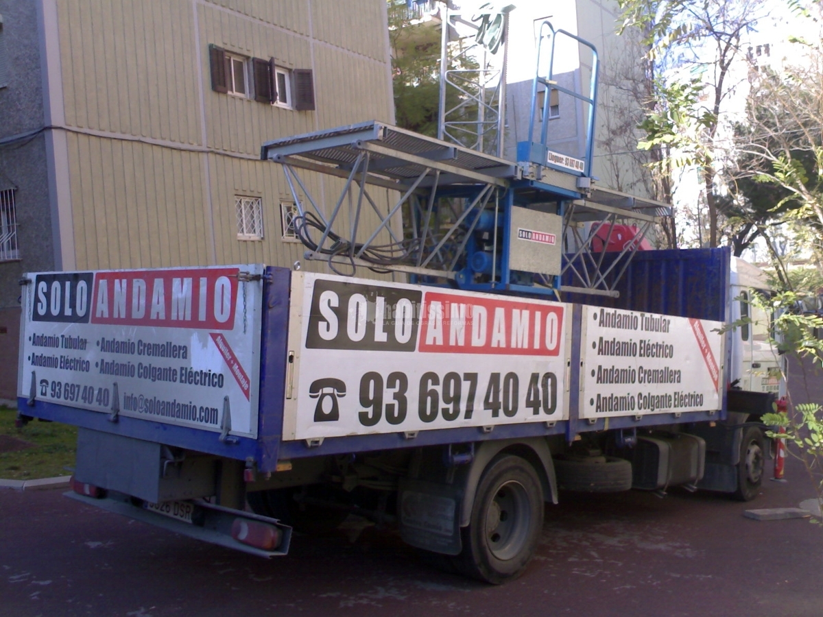 Rehabilitación Fachadas, Construcciones Reformas, Andamio Colgante Eléctrico