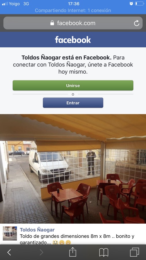 Toldo palillero