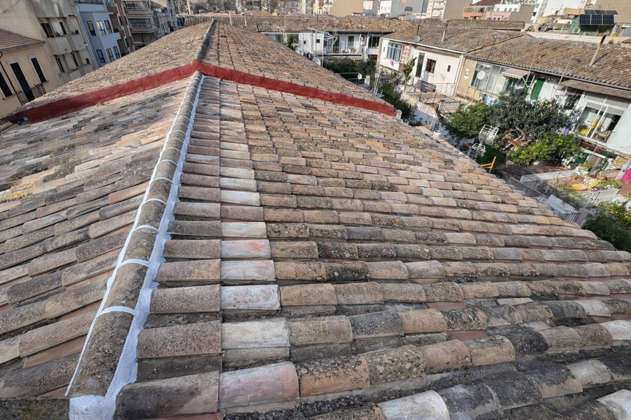 Después tejado vivienda protegida