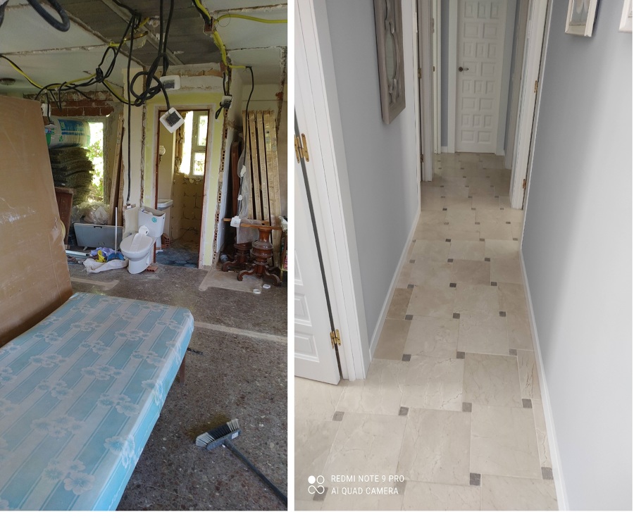Passillo ,habitaciones y baño
