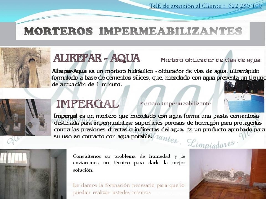 Impermeabilizaciones, Rehabilitación, Productos Químicos
