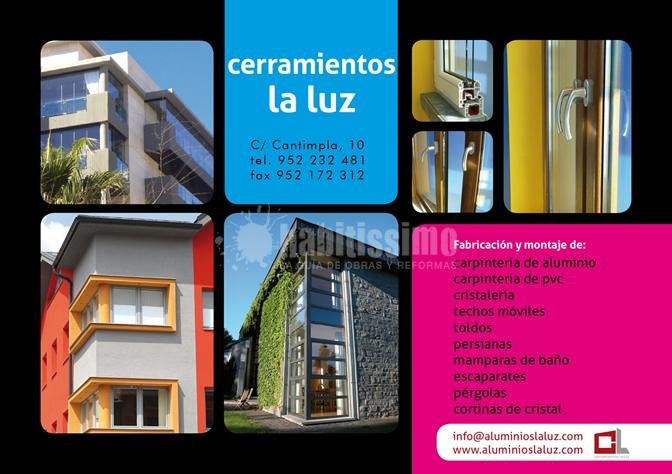 Carpintería Aluminio, Cristaleros, Ventanas