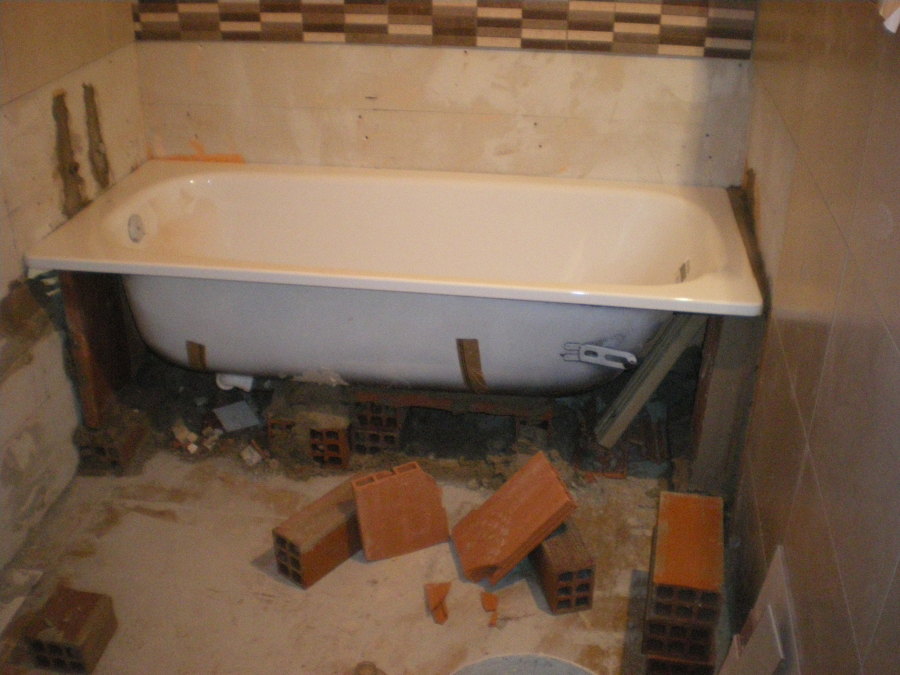 hacer un lavabo con bañera