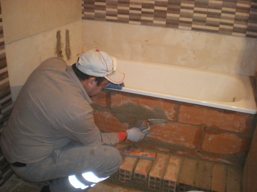 hacer un lavabo con bañera