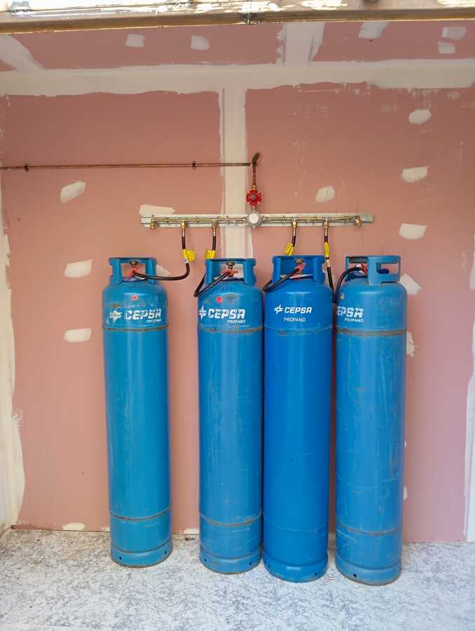 Instalación gas propano en lavandería