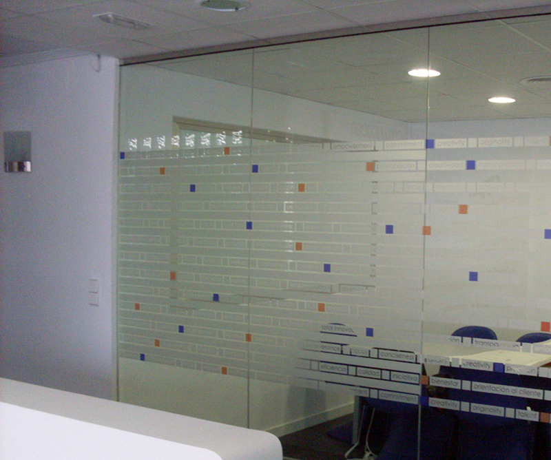 Acristalamiento de oficina.