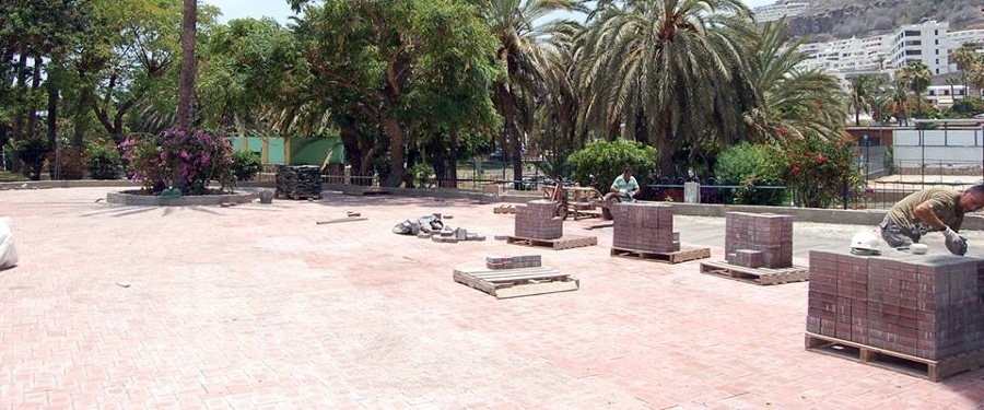 adoquinado de 4000 m2  en parque en puerto rico 