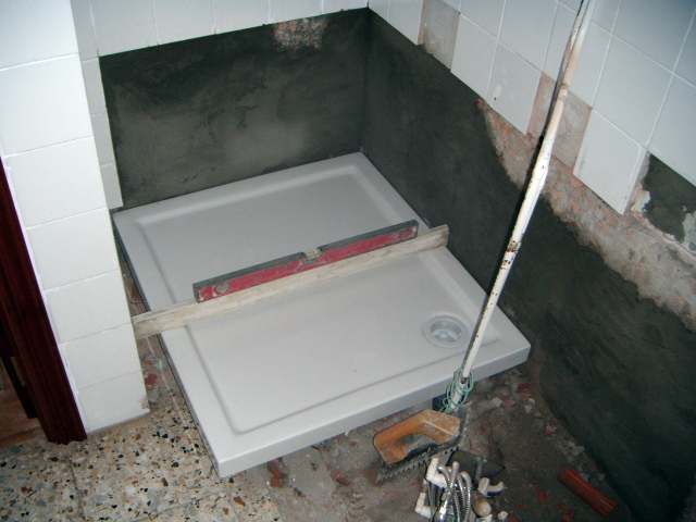 baño azul