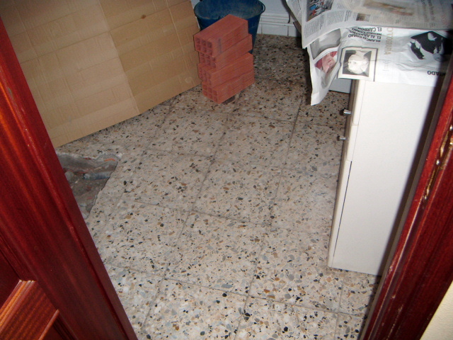 baño azul