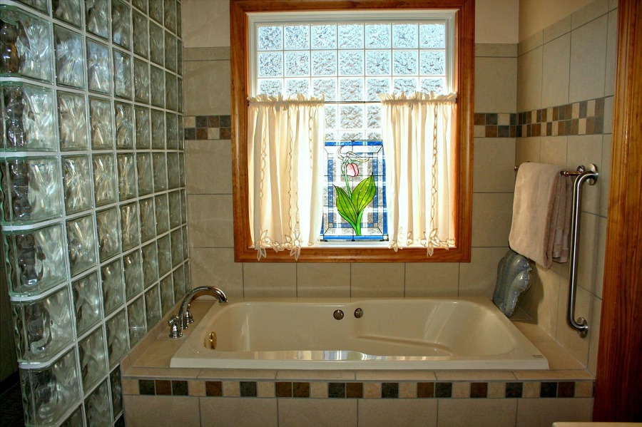 Bañera con pavés