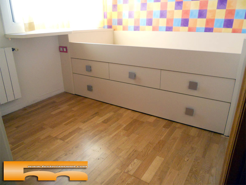 Cama a medida con cajones y nido Barcelona