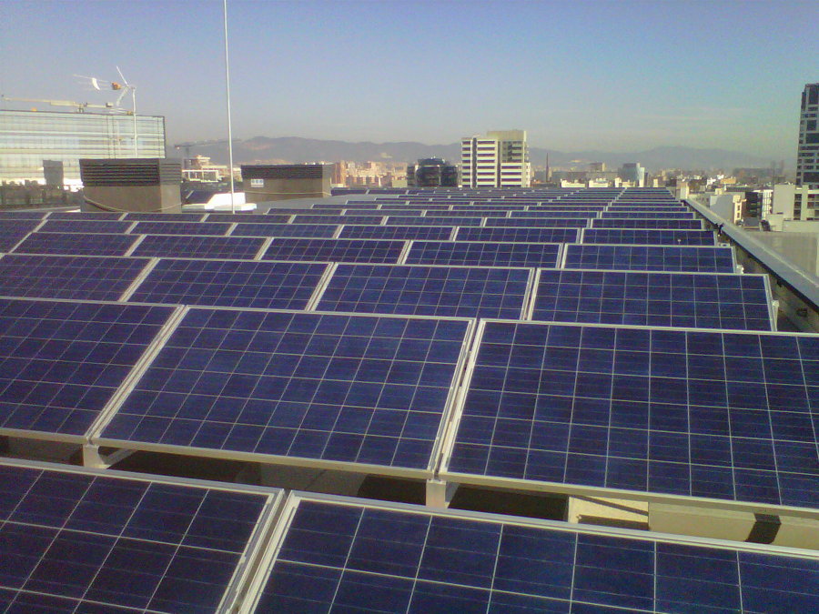 Campo fotovoltaico.
