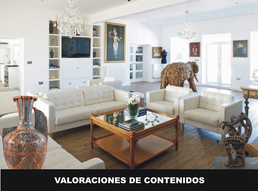 Valoración de contenidos e inventarios de bienes.