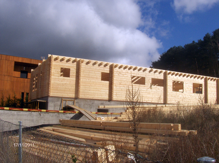 casa y porches de madera