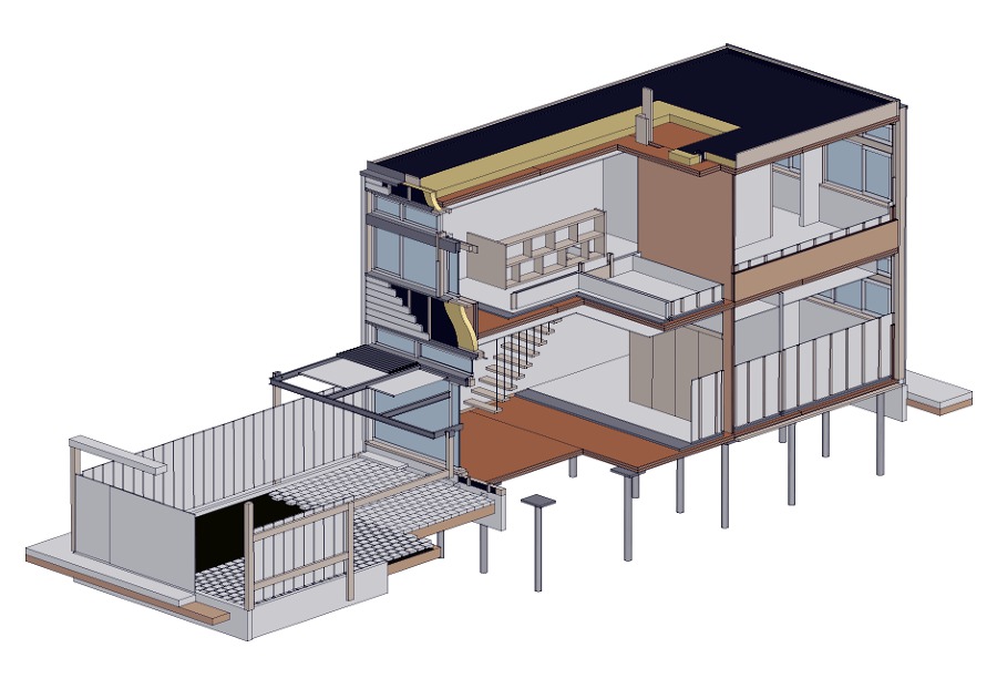 Casas ecológicas en hilera