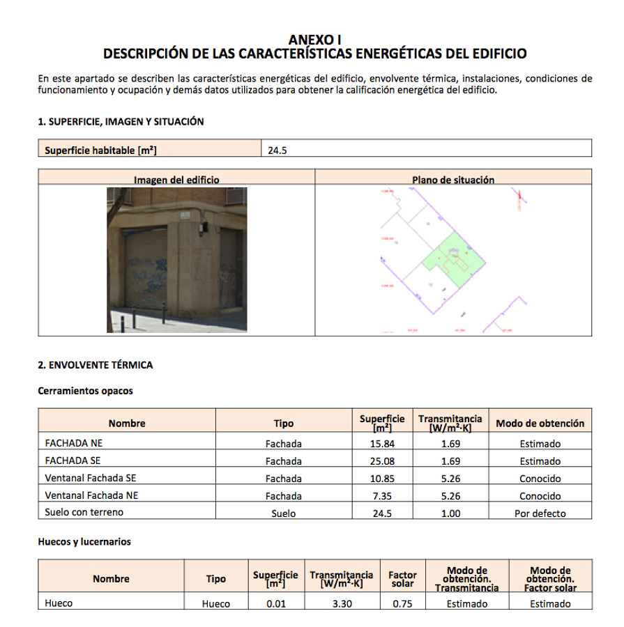 Certificado de eficiencia energética de local comercial
