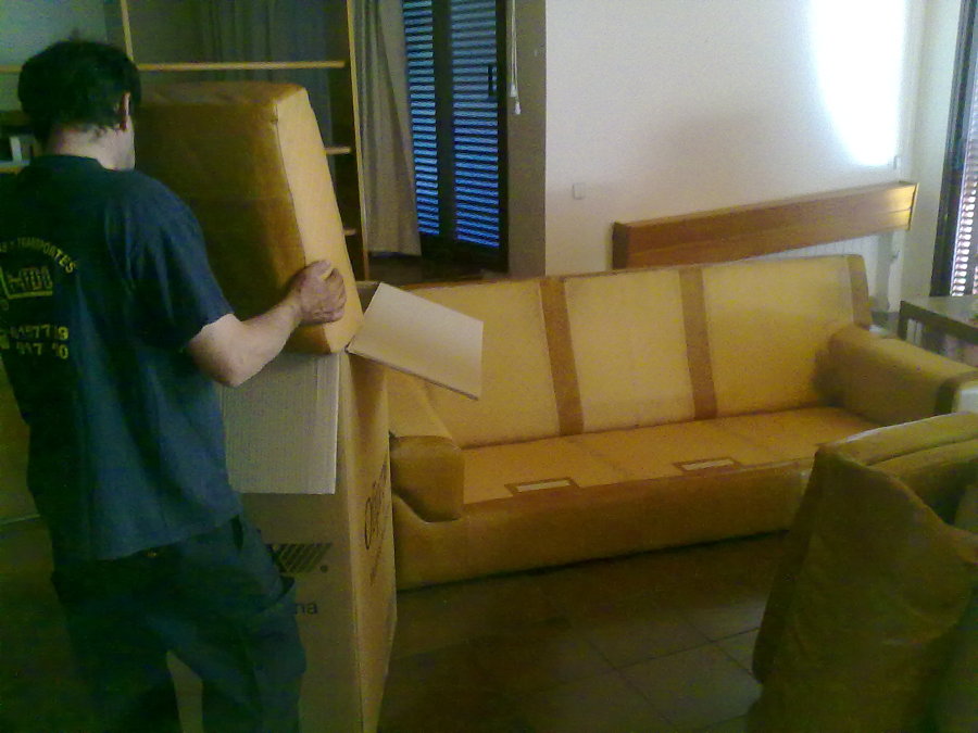 COJINES DE SOFA PROTEJIDO EN CAJAS 