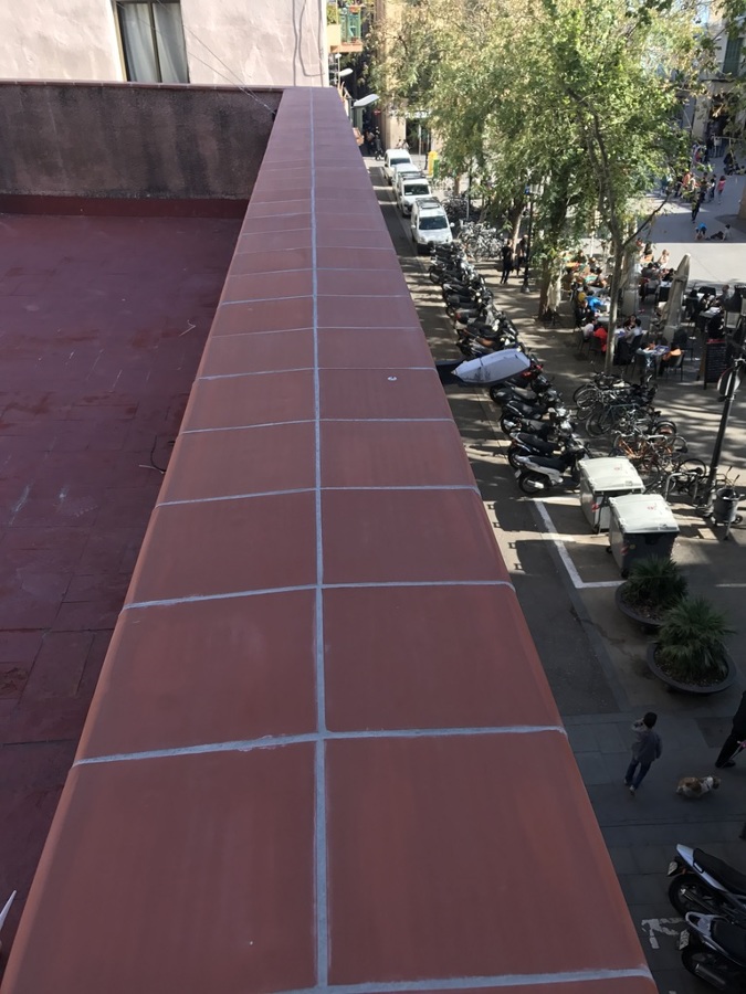 Colocación de cubre muros