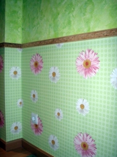 Combinación papel, junquillo y pintura