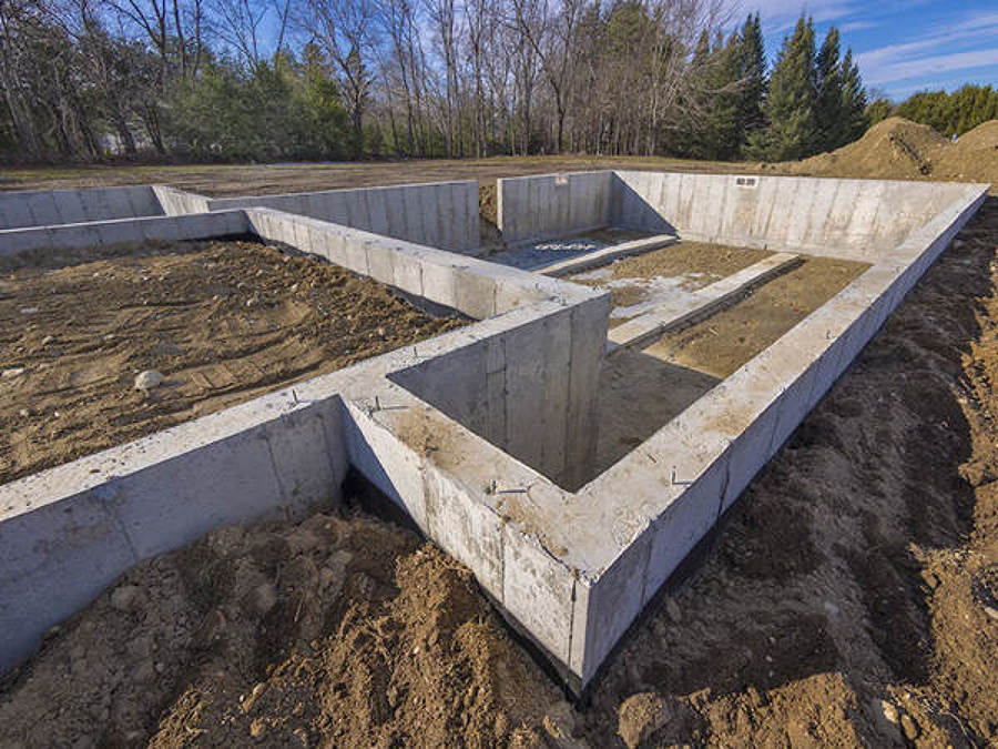 Cimientos para construcción de vivienda