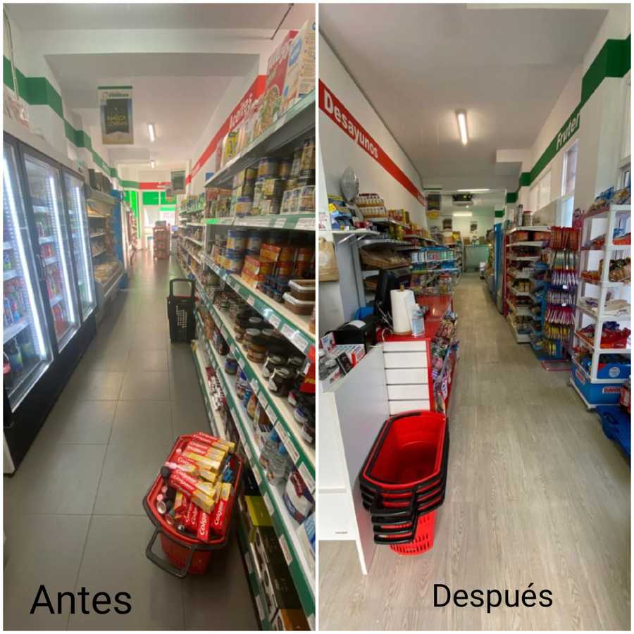Cambio de suelo en local comercial