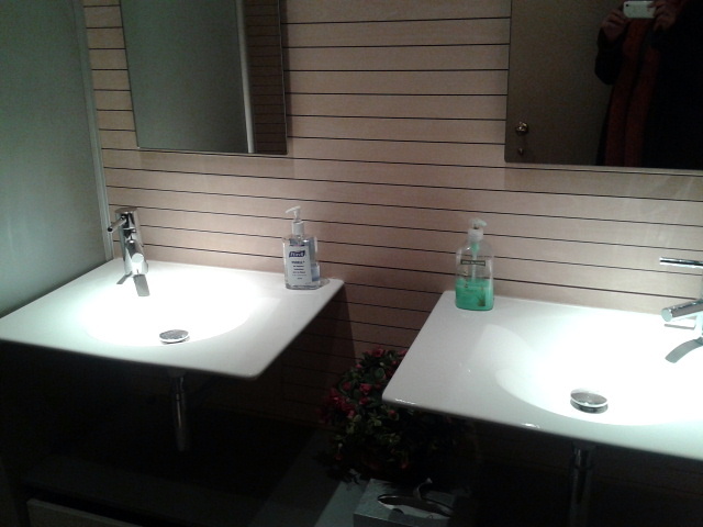 Detalle baños en oficina