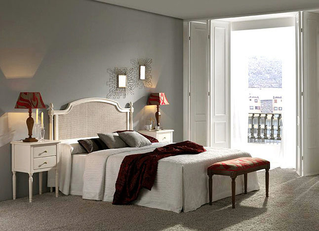 Dormitorio matrimonio cabecero rejilla
