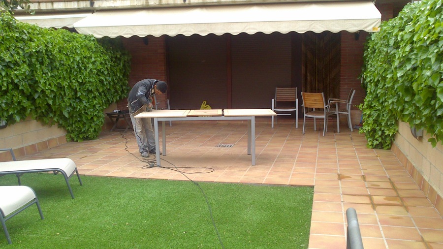 Lijando madera