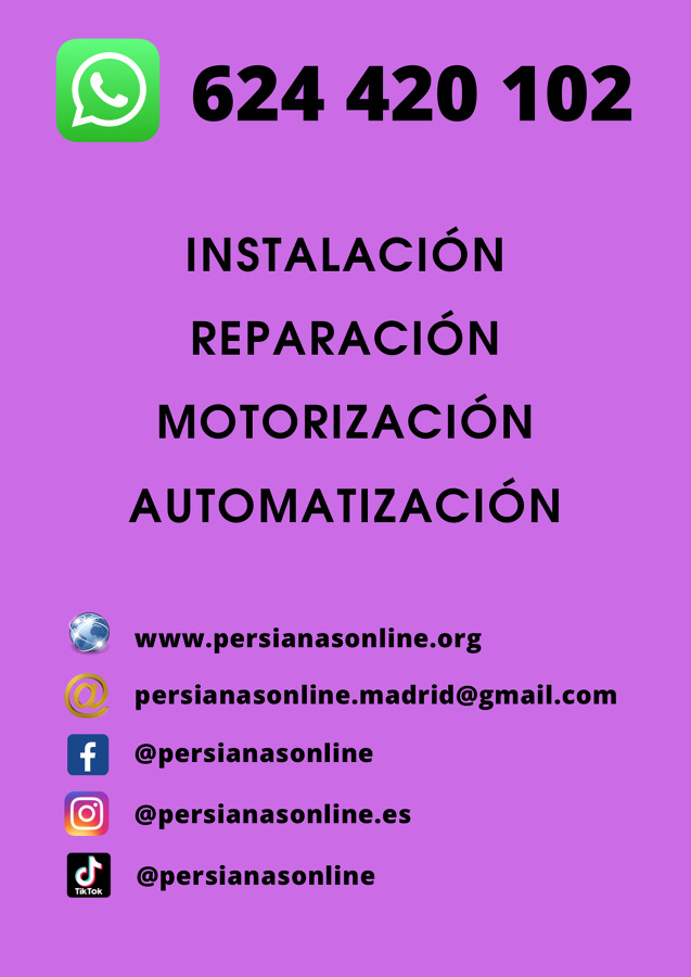 Trabajos de persianas