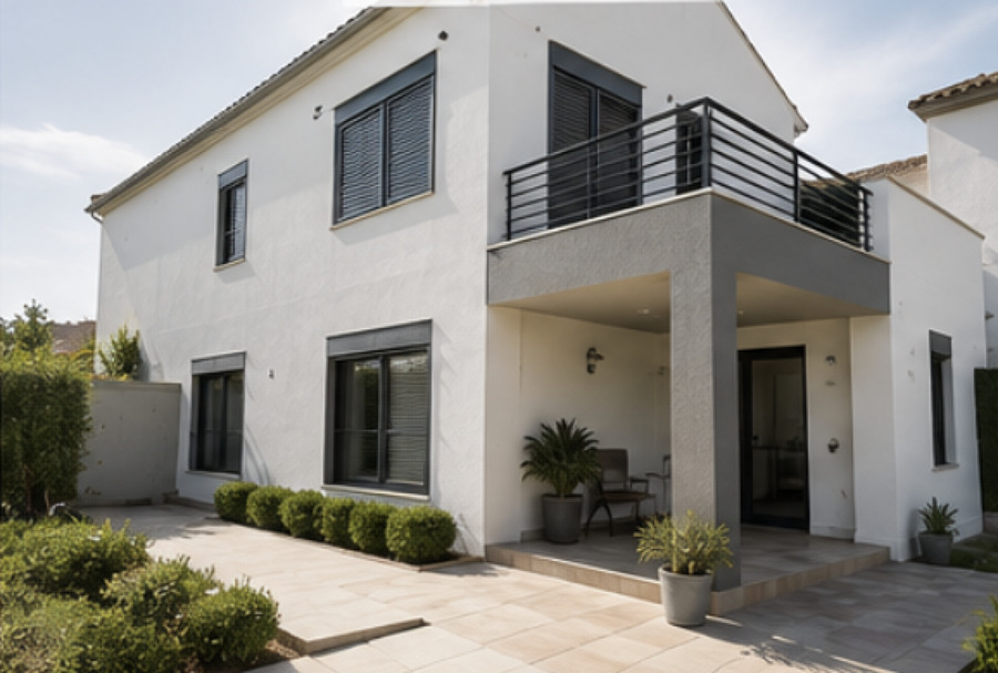 Pintura exterior de vivienda unifamiliar en Sevilla