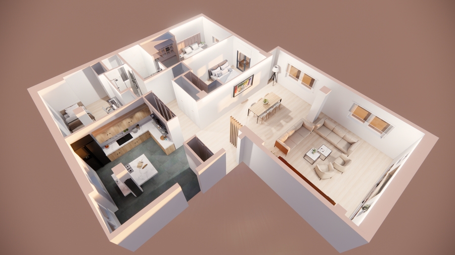 Vista superior 3D