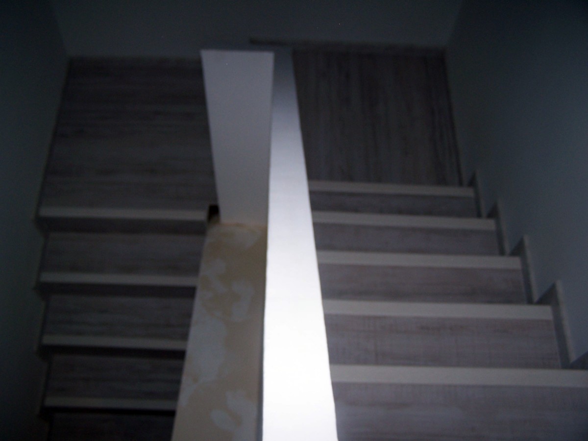 Escalera forrada