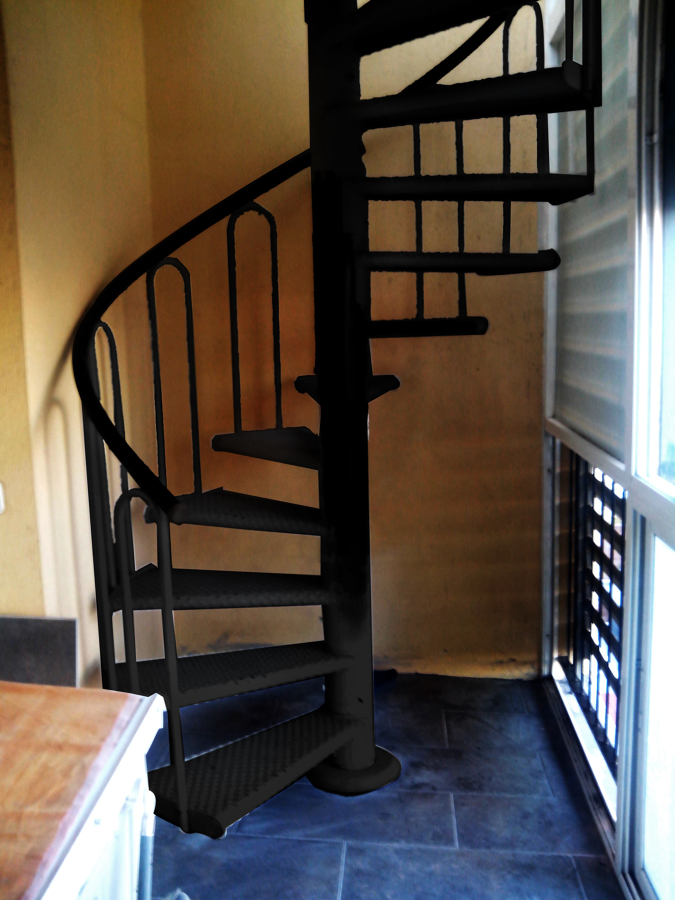 Foto: Escalera de Caracol para Cubierta Particular de Rucacons