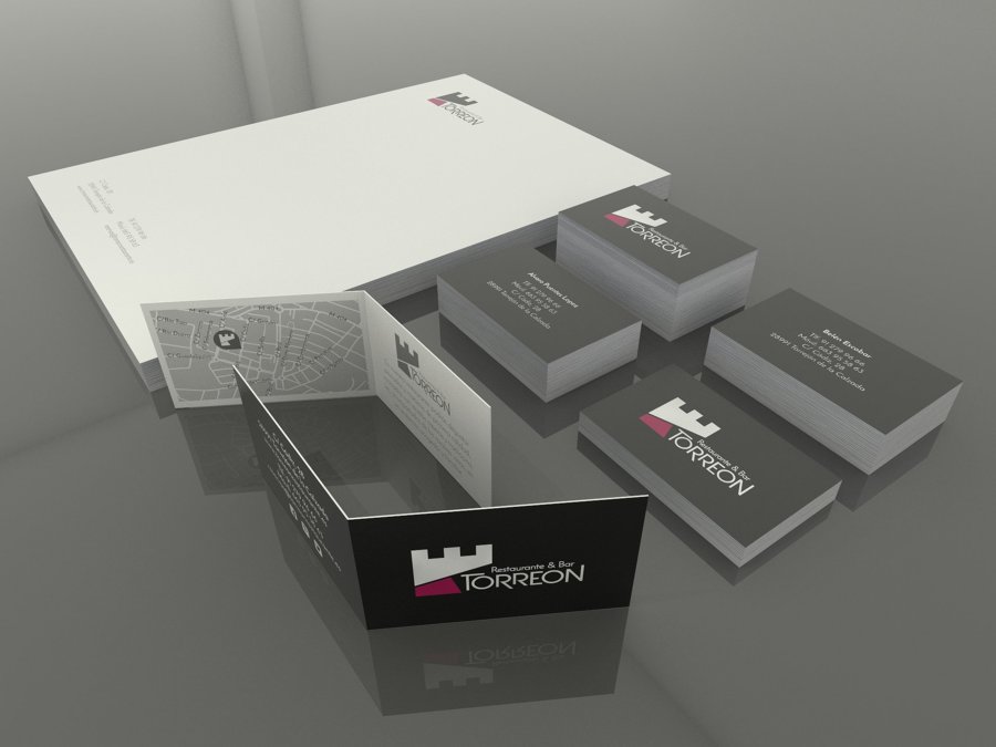 Restaurante & Bar Torreón, Diseño de papelería comercial