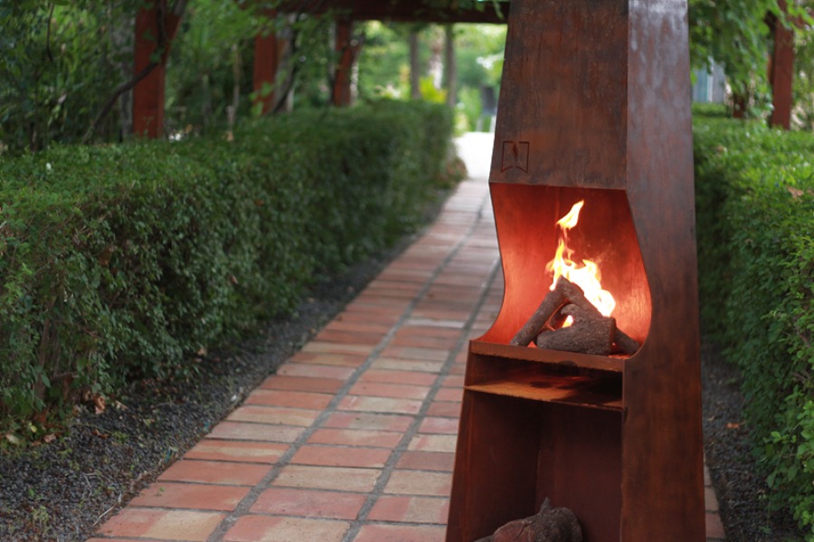 Etna Tall Barbacoa acero corten