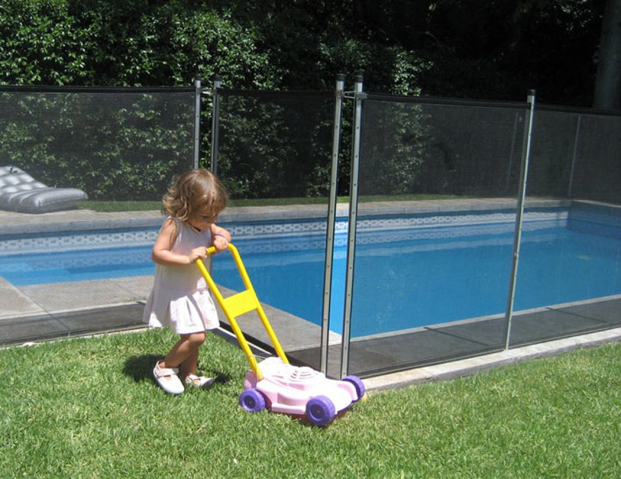 BabySecur Valla para piscina Gris-Plata