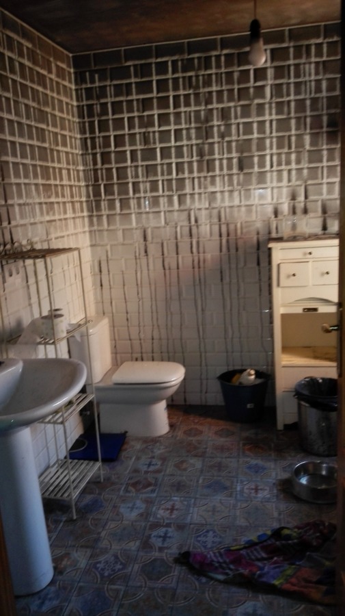 baño con humo de incendio