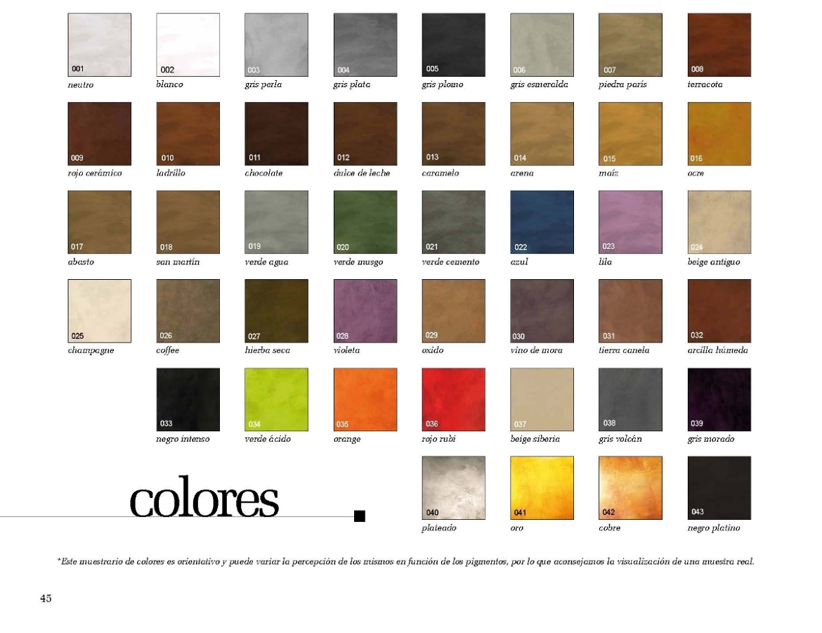 gama de colores