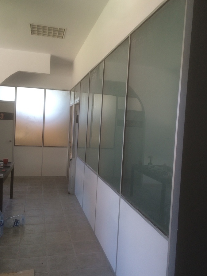 Paredes aluminio, cristal y pladur