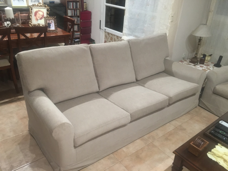 Tapizado de Sofa 3 plazas colección Mystic Aqua clean