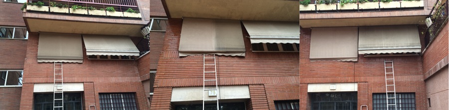 Limpieza de toldo con contaminacion 