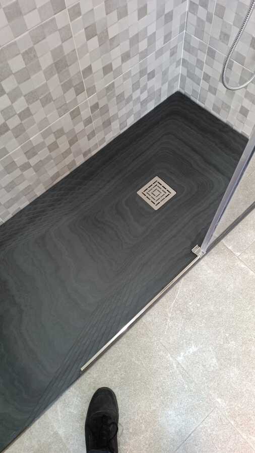 Instalacion plato de ducha de pizarra Natural